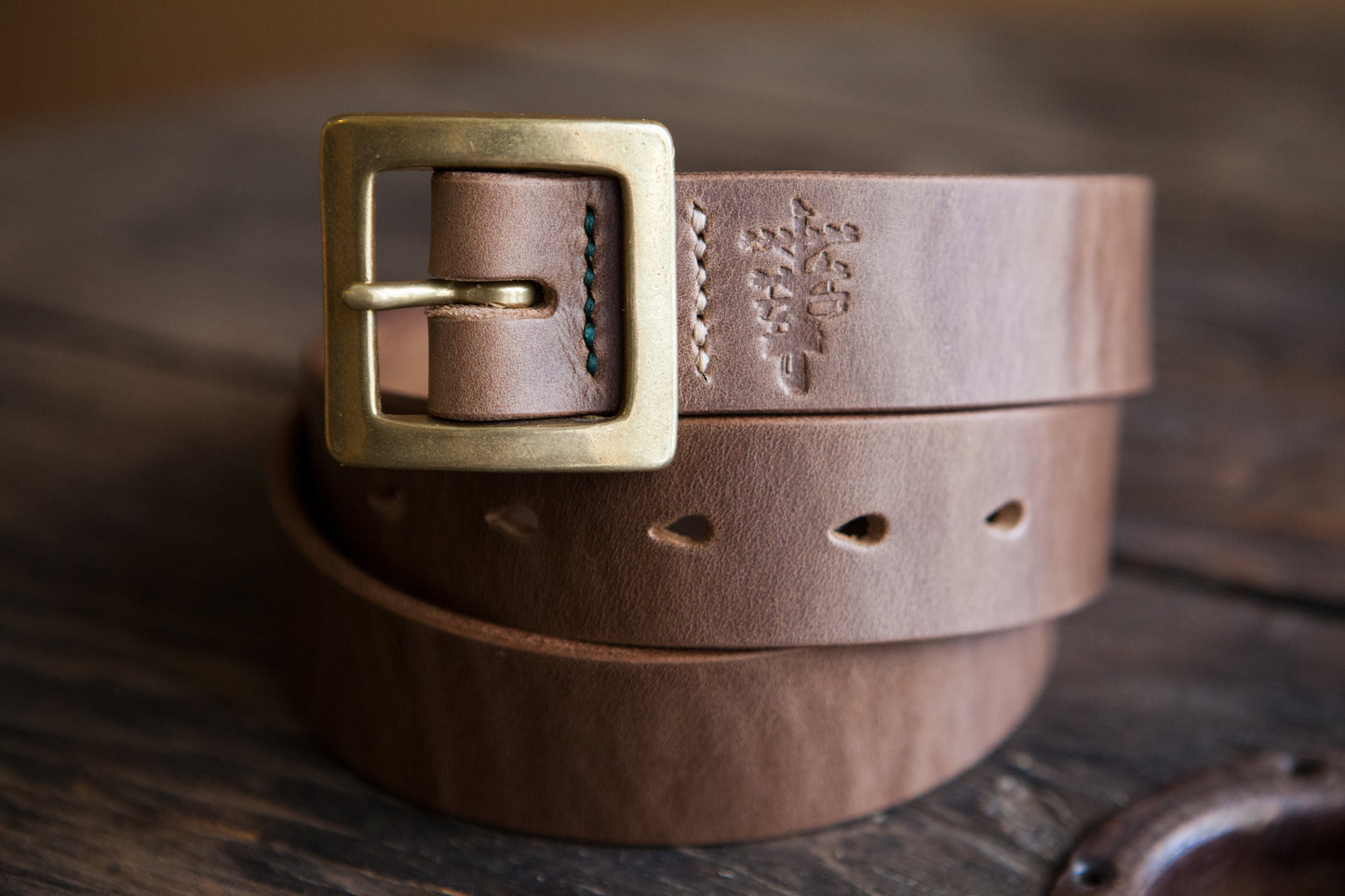 35mm Japanese Garrison Brass Belt - You choose the leather!