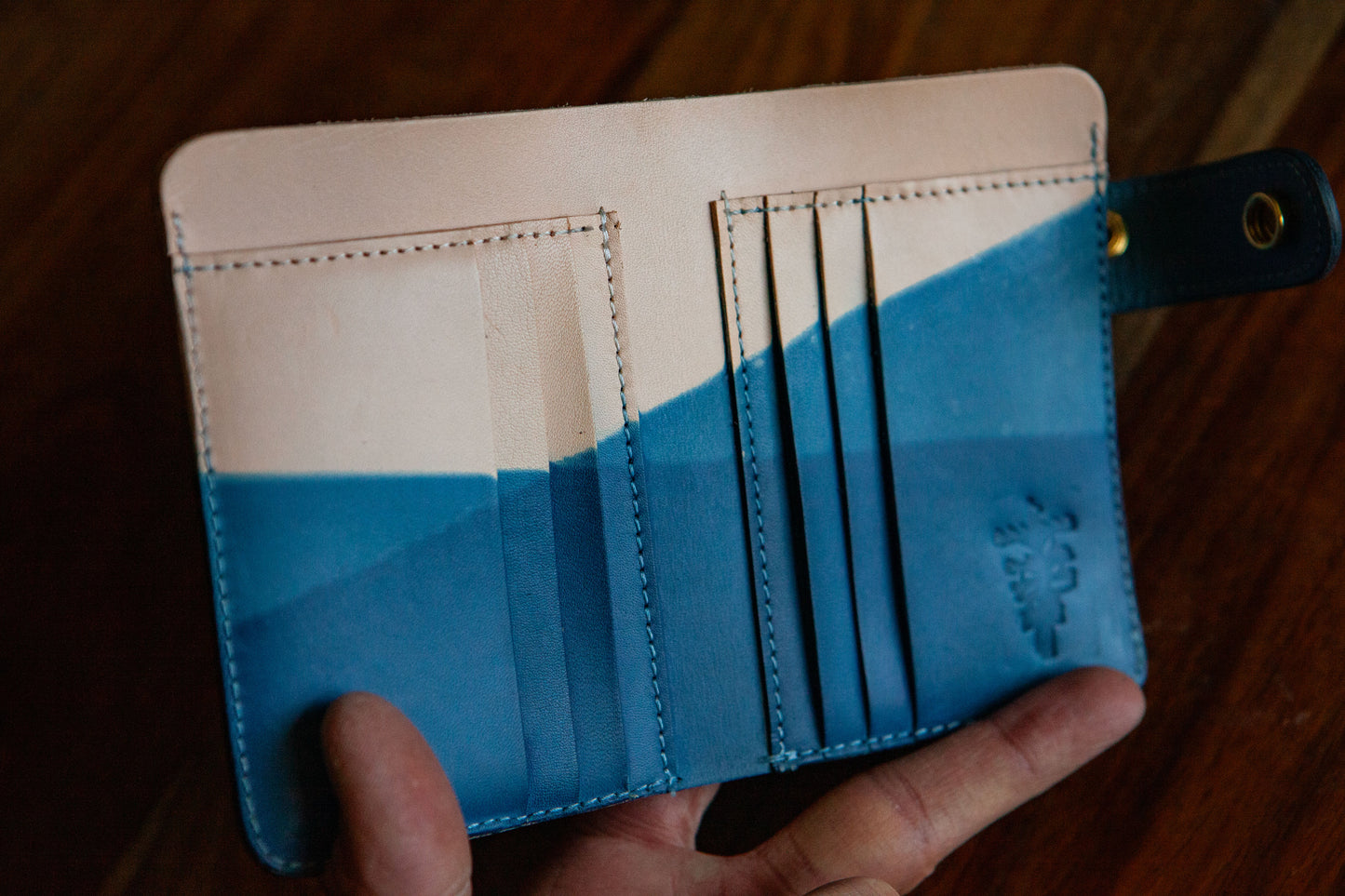 Vintage Buffalo Nickel Indigo Snap Wallet