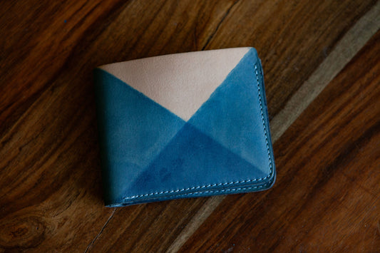 'X' Pattern Indigo Dyed Bifold