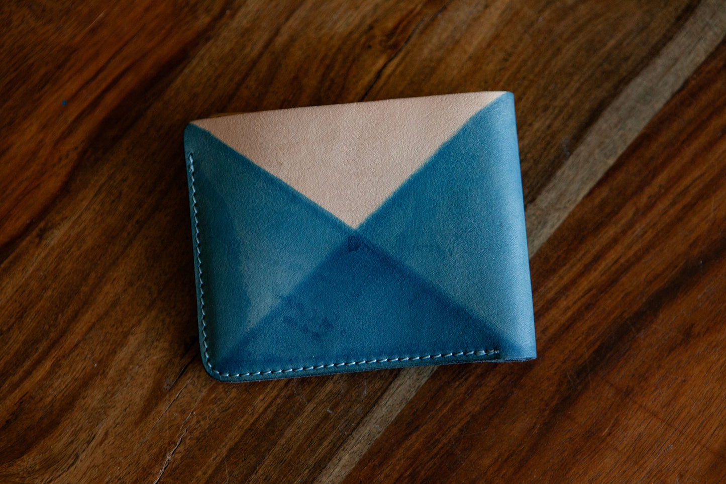 'X' Pattern Indigo Dyed Bifold