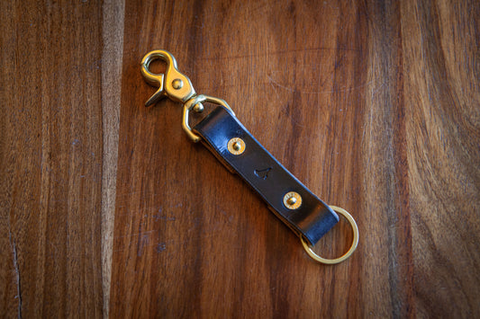 Black Bridle Simple Belt Loop Keychain