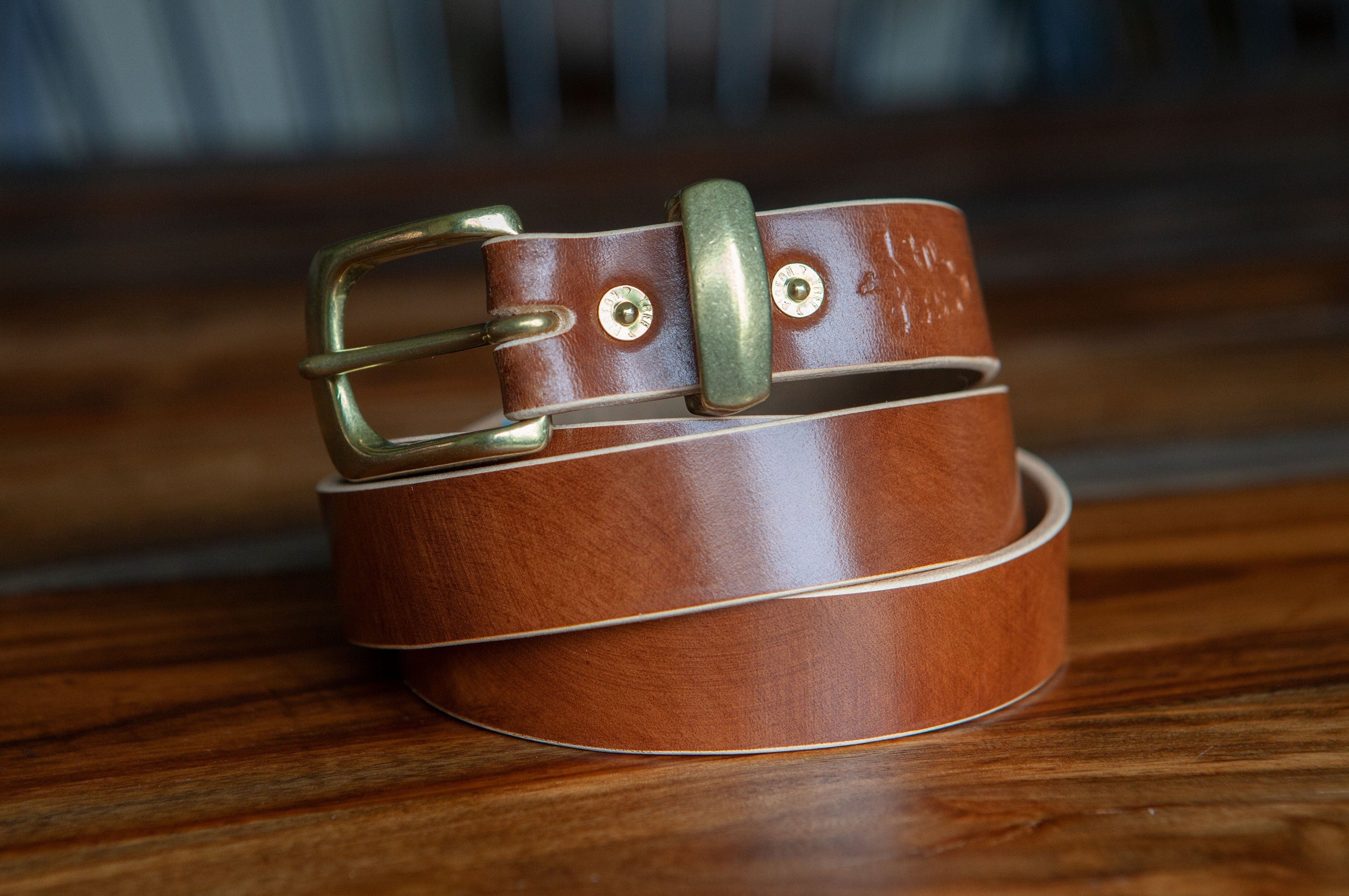 30mm Leather Belt W/ V Logo Buckle