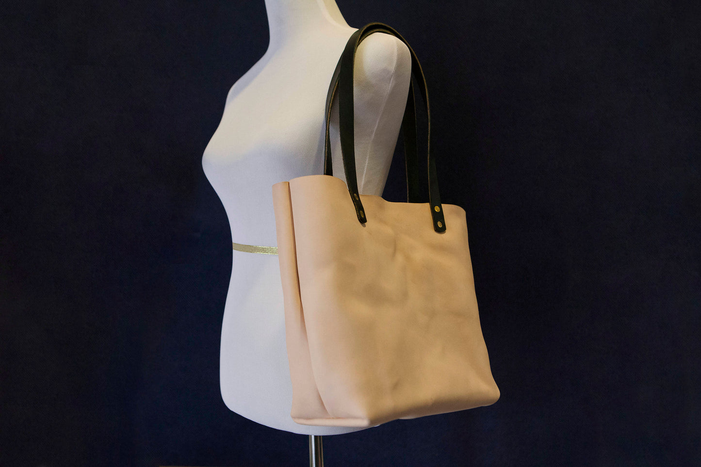 Made to Order - Natural Vegetable Tanned Leather Tote Shoulder Bag Made in USA