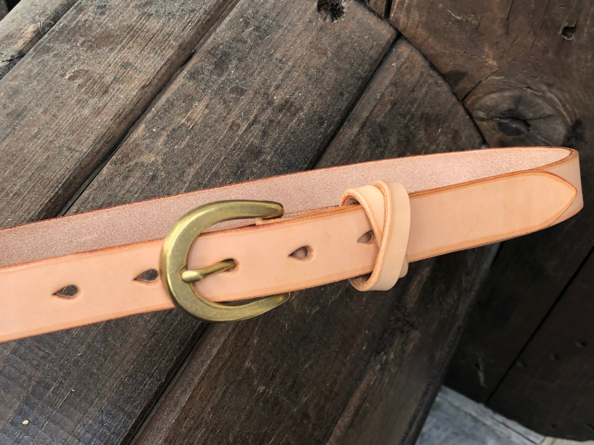 30mm Slim Japanese Brass Belt - You choose the leather! – Pigeon Tree